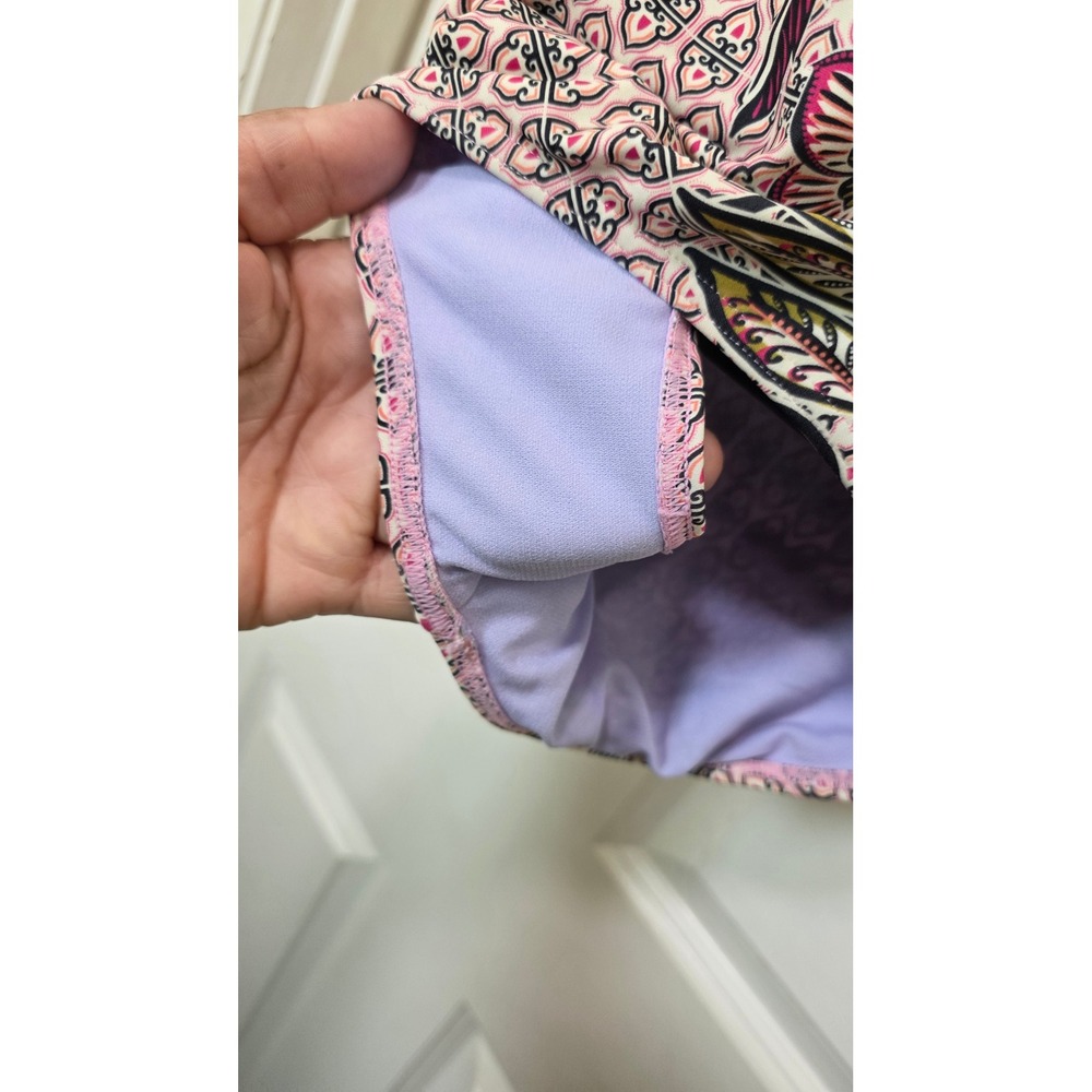 Prana One Piece Swimsuit Women's M Pink Floral Halter Neck Swimwear Festival - Picture 4 of 5